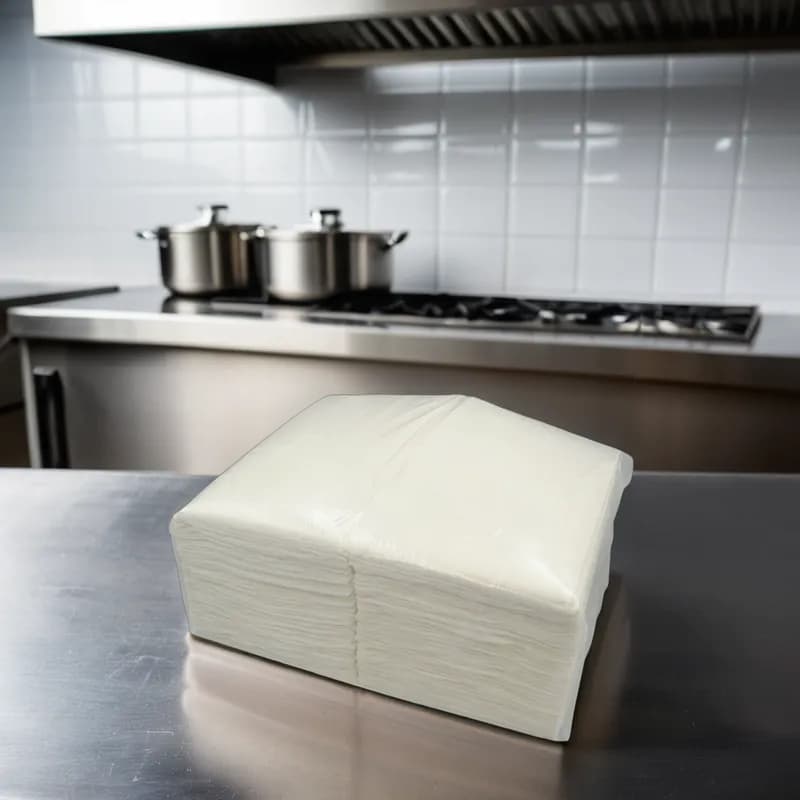 Dinner Napkins 15X17 IN White Paper 2PLY 1/8 Fold 2600/Case