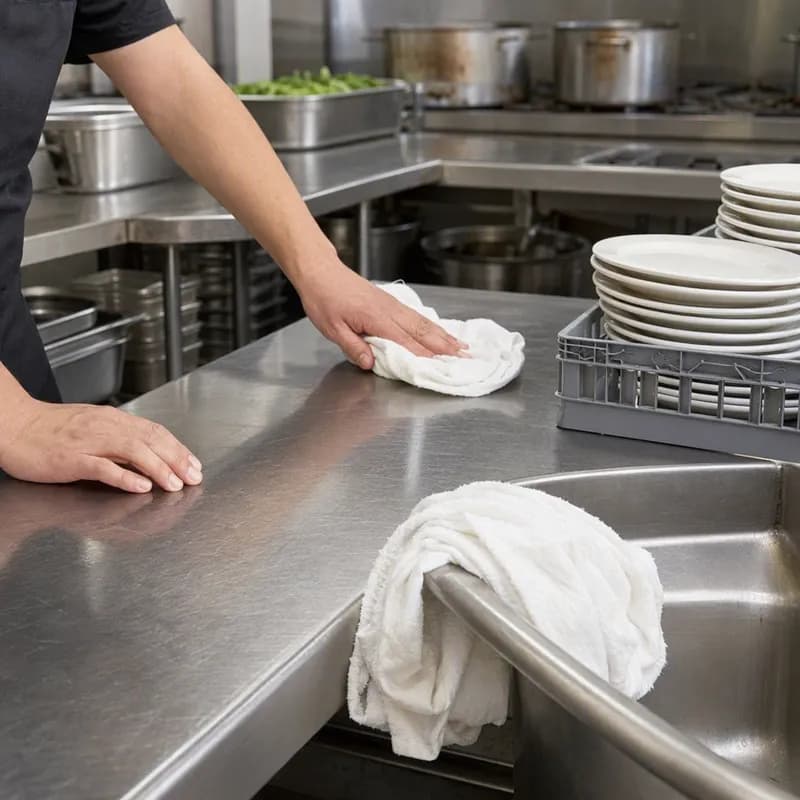 Monarch Brands Dish Towel 25 LB Terry Cloth White 1/Case