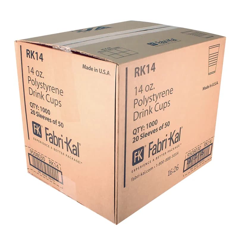 RK Cold Cup 14 OZ HIPS Translucent 1000/Case
