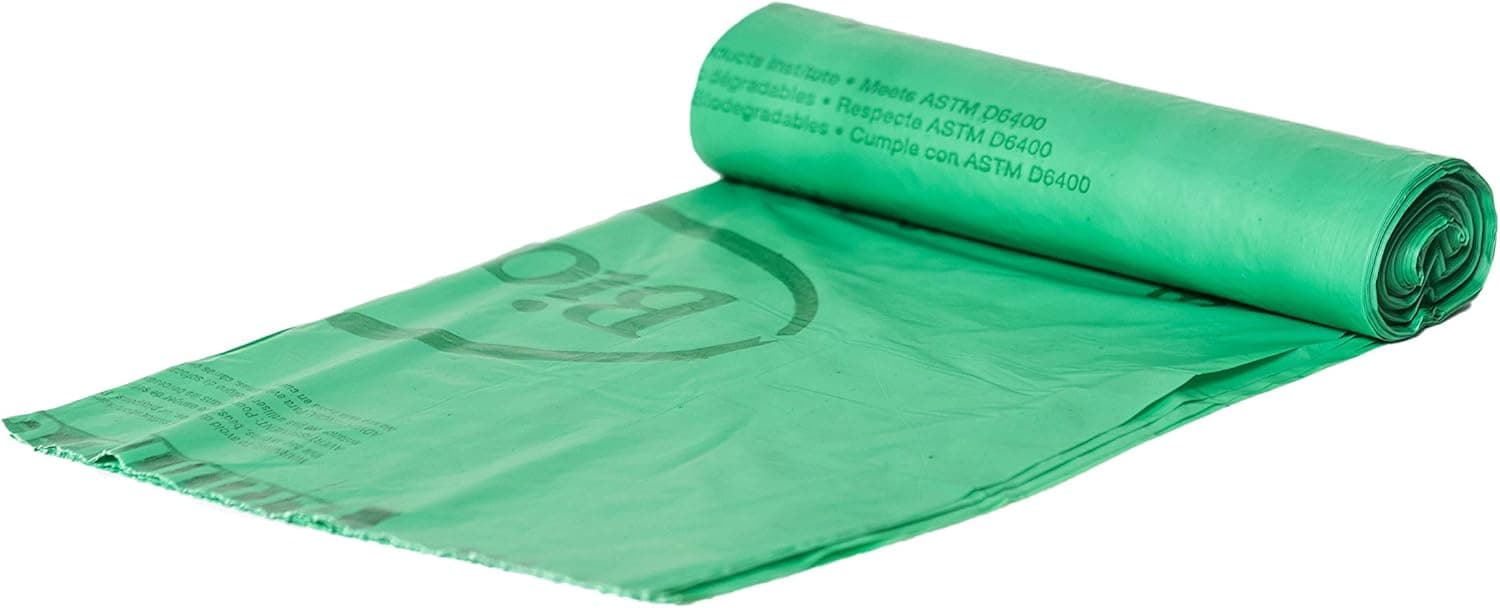 Compostable Liner 55X79 IN 96 GAL Resin 0.8MIL 10 Count/Roll 6 Rolls/Case 60 Count/Case