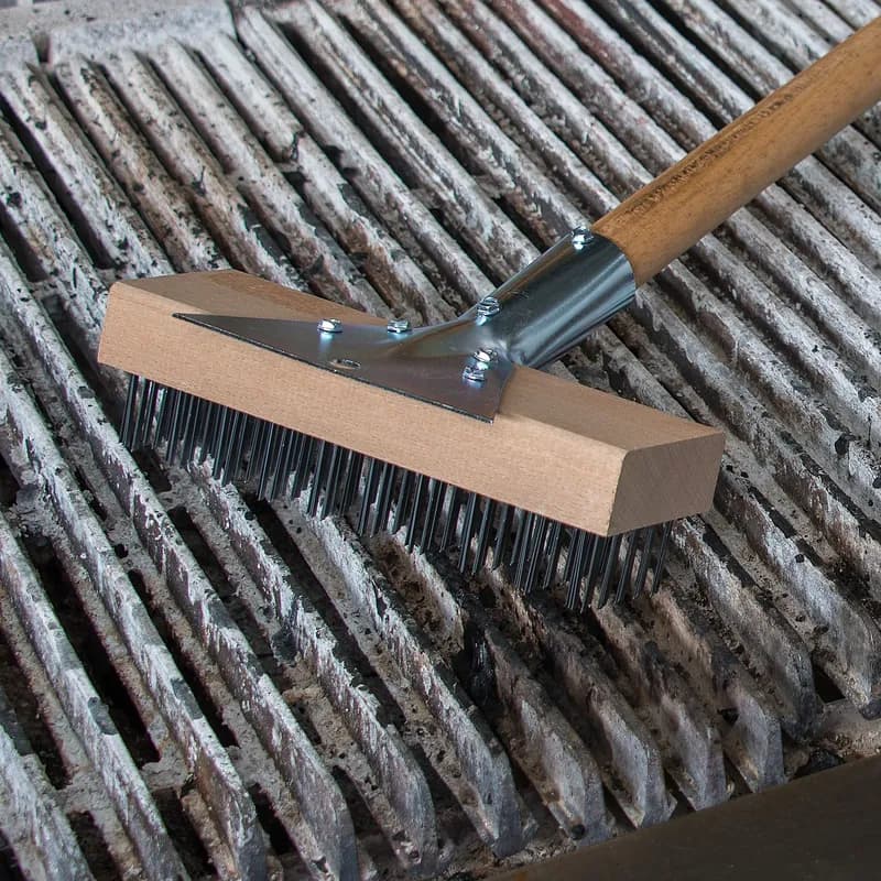 Sparta® Grill Scraper Brush 30 IN Wood Natural With Handle 1/Each