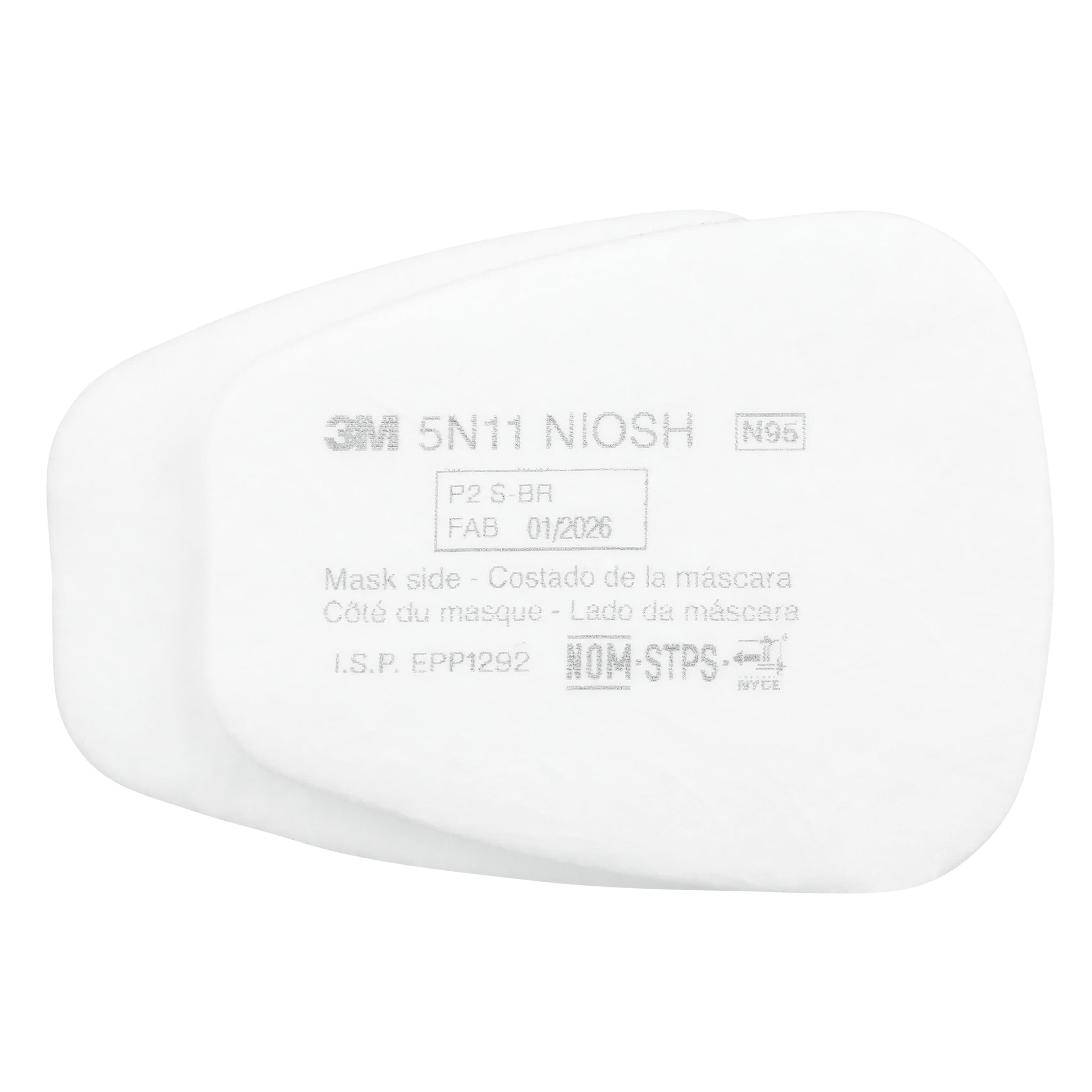 3M™ 5N11 Mask Replacement Filters 4.2X3.4 IN 100/Case
