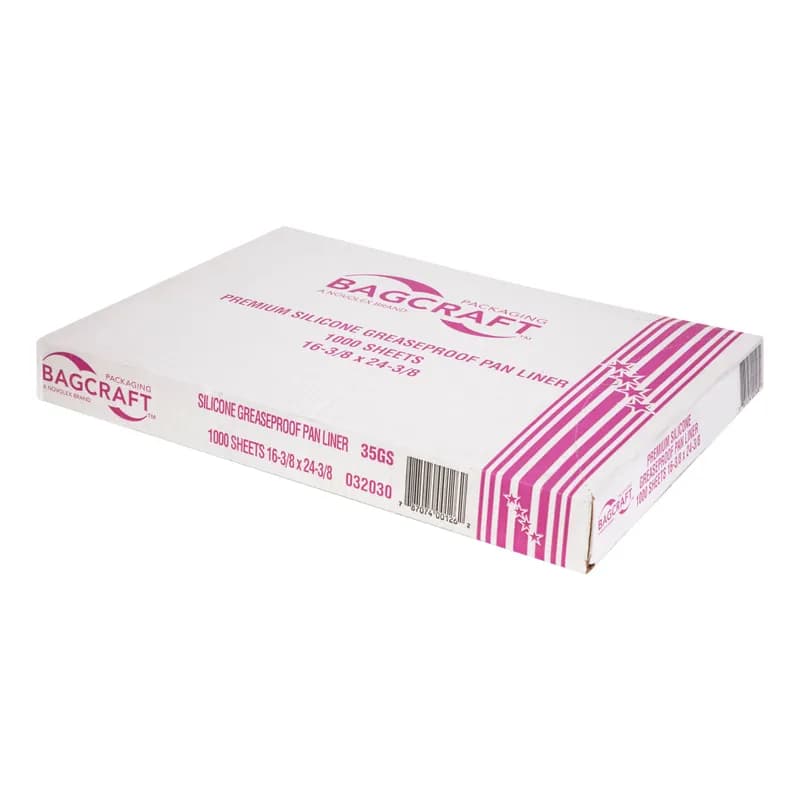 Bagcraft® Pan Liner 16.375X24.375 IN Silicone-Lined Paper White Grease Resistant 1000/Case
