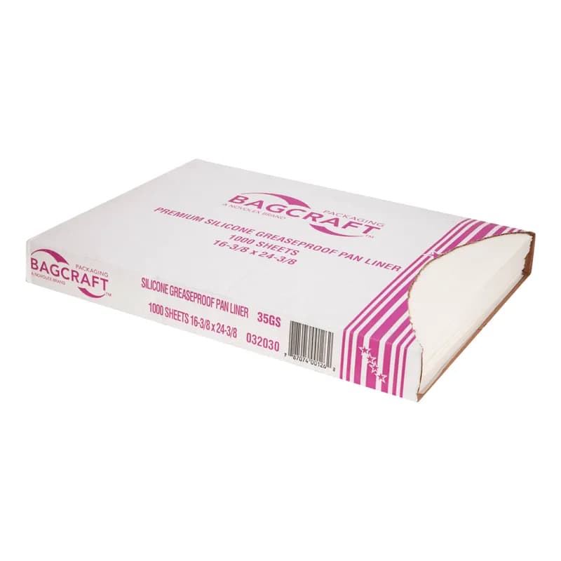 Bagcraft® Pan Liner 16.375X24.375 IN Silicone-Lined Paper White Grease Resistant 1000/Case