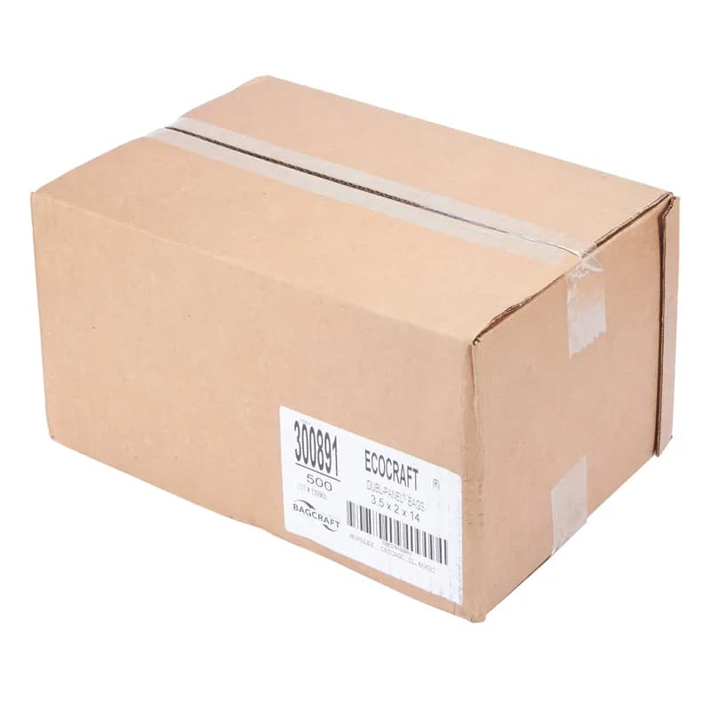 Bagcraft® EcoCraft Dubl-Panel Artisan Bread Bag 3.5X2X14 IN Paper Kraft 500/Case