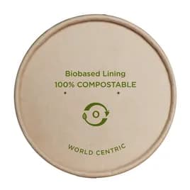 Lid Pulp Fiber Kraft For 8 OZ Bowl 500/Case