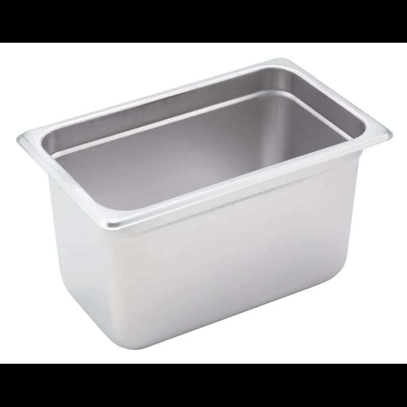 Steam Table Pan 1/4 Size 6 IN 18/8 Stainless Steel Anti-Jam 1/Each