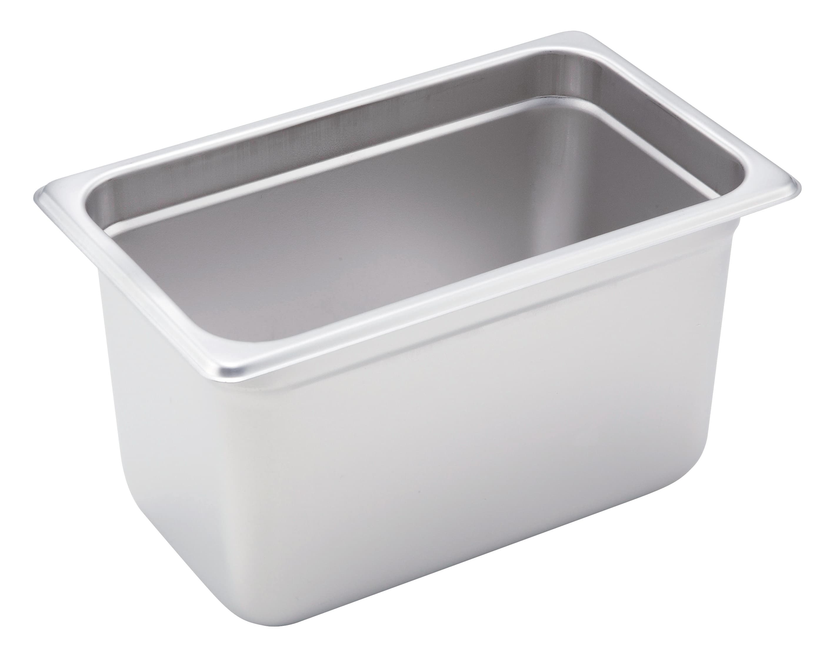 Steam Table Pan 1/4 Size 6 IN 18/8 Stainless Steel Anti-Jam 1/Each