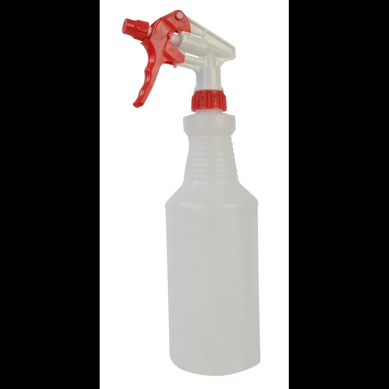 Spray Bottle & Trigger Sprayer 24 FLOZ Plastic Red White 12 Count/Case