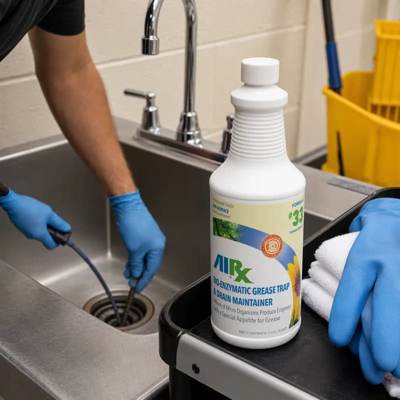 AirX® Orange Drain Cleaner 32 FLOZ Liquid Enzymatic 12/Case