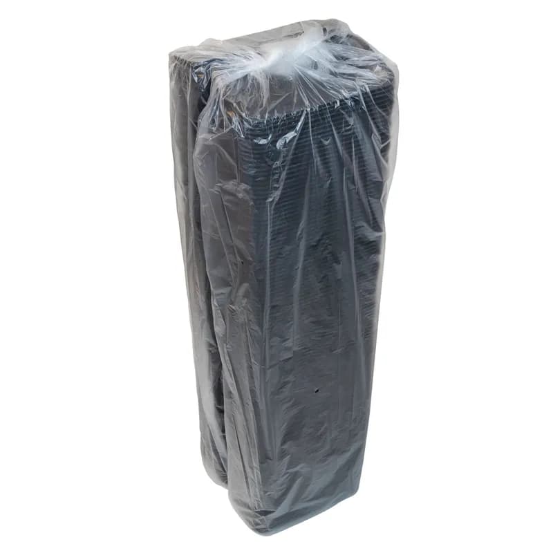 17S Supermarket Tray 8.4X4.5X0.7 IN Polystyrene Foam Black Rectangle 1000/Case