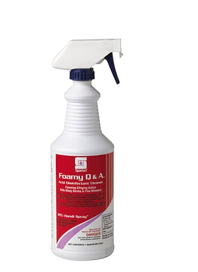 Foamy Q & A® Floral One-Step Disinfectant 1 QT Acidic RTU 12/Case