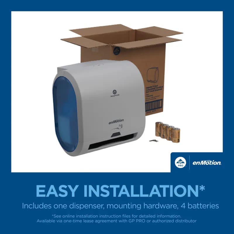 enMotion® Impulse® Paper Towel Dispenser 8.58X12.7X13.8 IN Wall Mount Gray 1-Roll Touchless Automatic 8IN Roll 1/Each