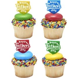 Cake & Cupcake Topper Pick Plastic Assorted Father's Day Hero 144/Pack