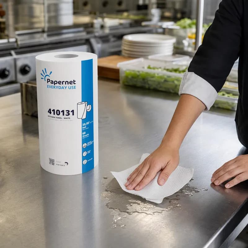 Papernet Everyday Use Household & Kitchen Roll Paper Towel 2PLY 60 Sheets/Roll 30 Rolls/Case 1800 Sheets/Case
