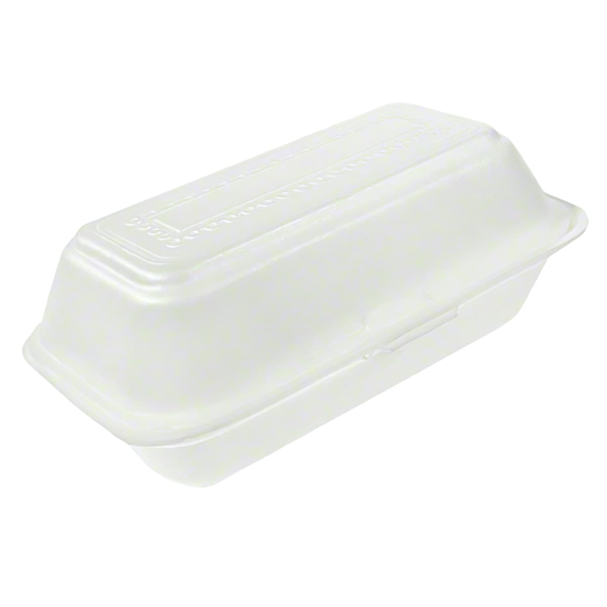 Hoagie & Sub Sandwich Take-Out Container Hinged 8.3X4.3X3.2 IN Polystyrene Foam White 500/Case