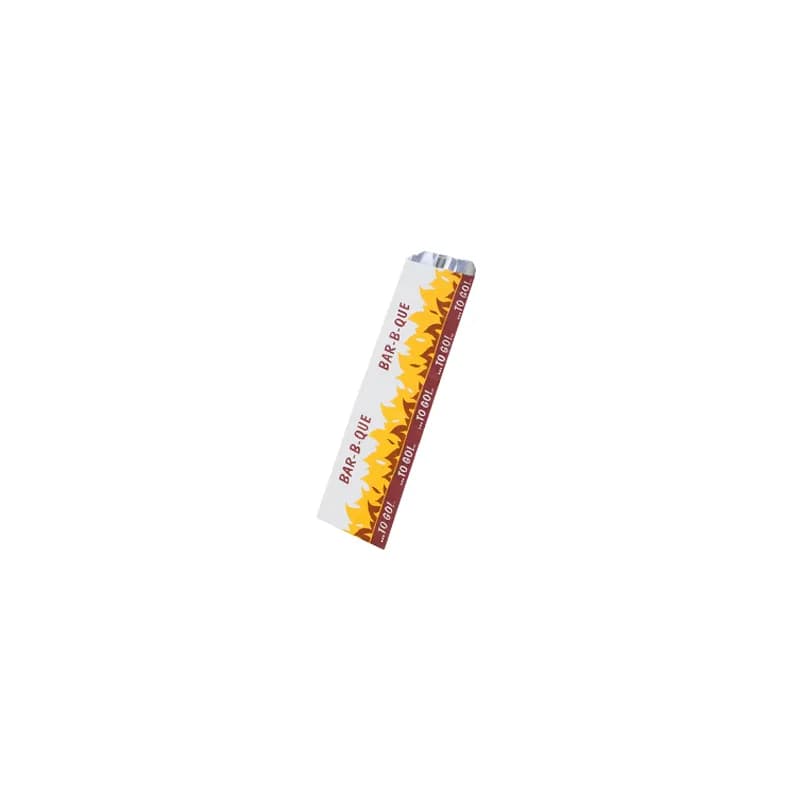 Bagcraft® BBQ Ribs Bag 6X5X20 IN Foil-Lined Paper BBQ To Go Flame Extra Long Insulated 250/Case