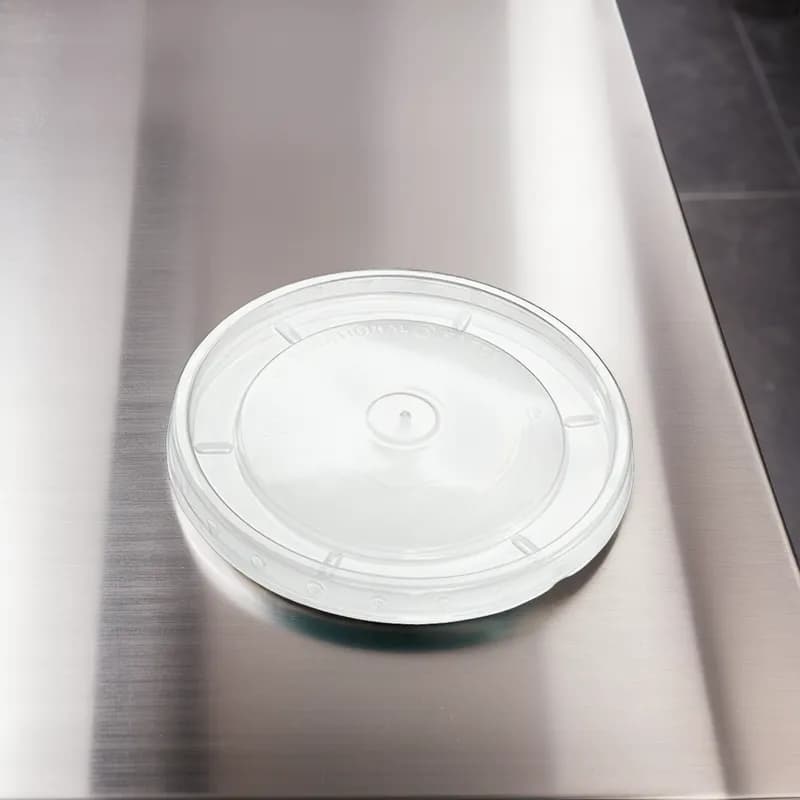 Lid Flat PP Clear Round For 12 OZ Container 1000/Case
