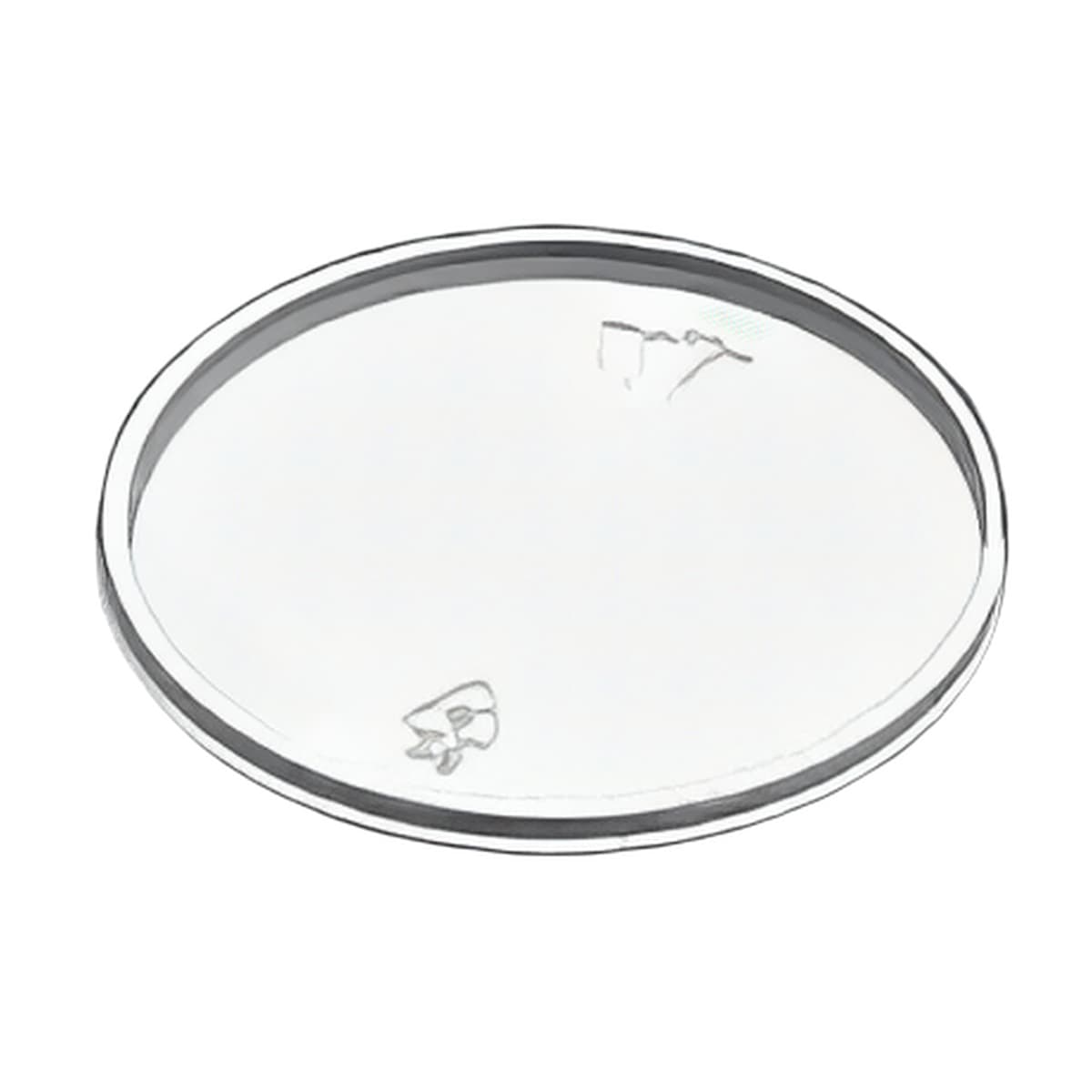 Lid Flat Plastic Translucent For 8 OZ Bowl No Hole Vented 1000/Case