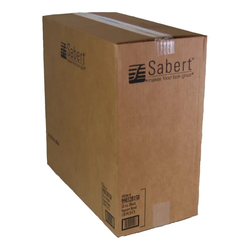 Bowl Large (LG) 32 OZ Black Square 150/Case