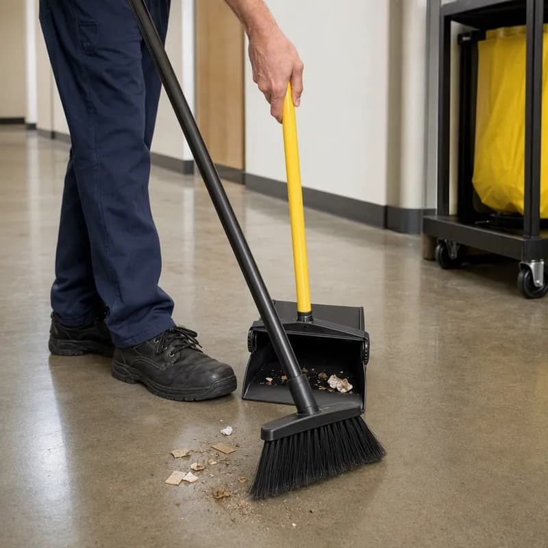 Dust Pan Black Yellow Plastic 6/Case