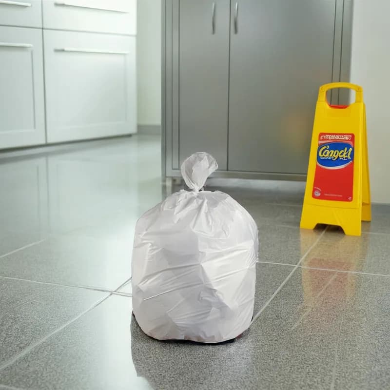 Can Liner 43X47 IN White Plastic 1.5MIL 100/Case