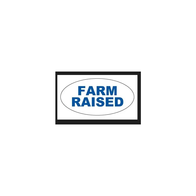 Farm Raised Label 1X2 IN Oval 1000/Roll