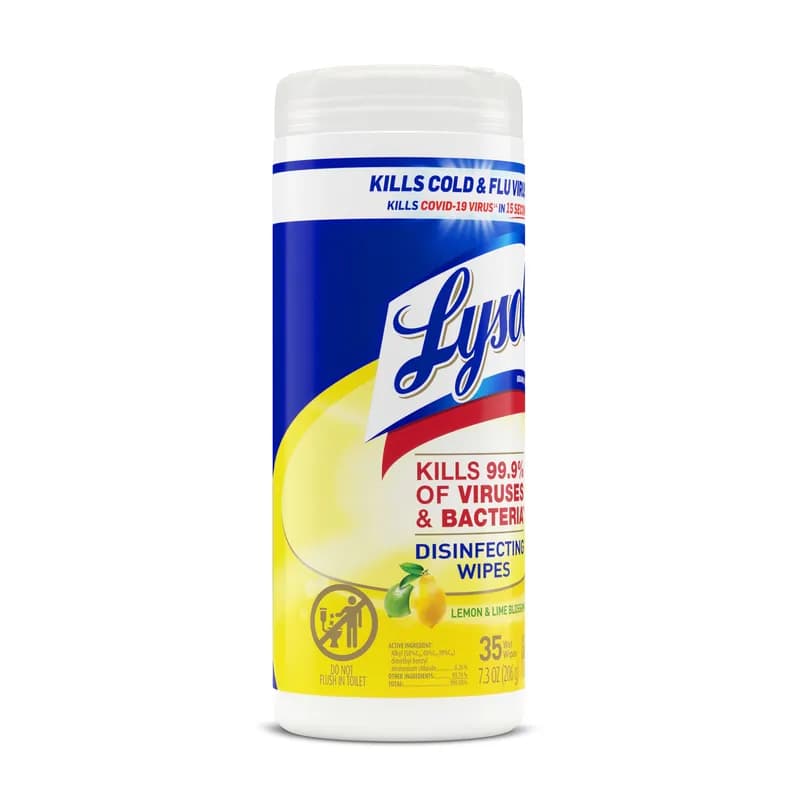 Lysol® Citrus Scent One-Step Disinfectant Multi Surface Wipe 35 Count/Pack 12 Packs/Case 420 Count/Case