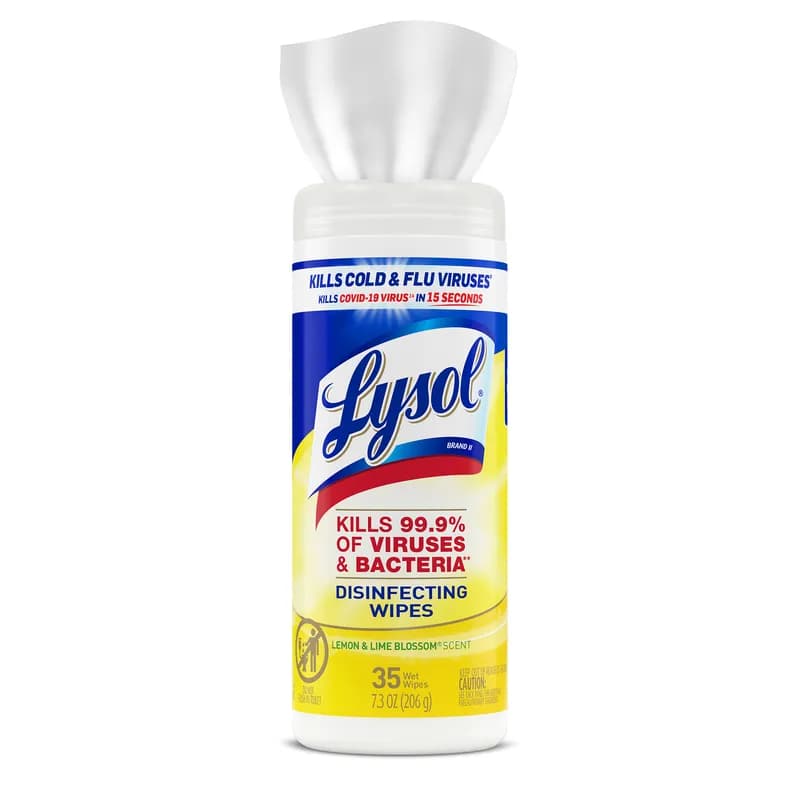 Lysol® Citrus Scent One-Step Disinfectant Multi Surface Wipe 35 Count/Pack 12 Packs/Case 420 Count/Case
