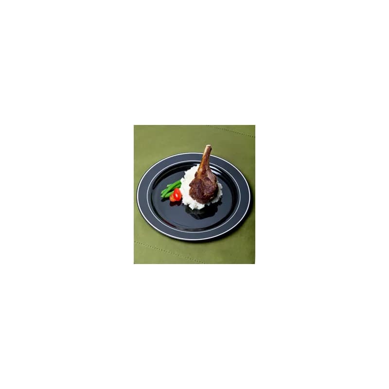 Plate Black Silver 120/Case