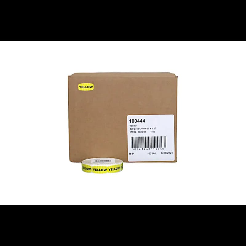 Yellow Cake Bakery Flavor Label 0.625X1.25 IN Yellow Oval 4 Color Process UV 1000 Count/Roll 50 Rolls/Case