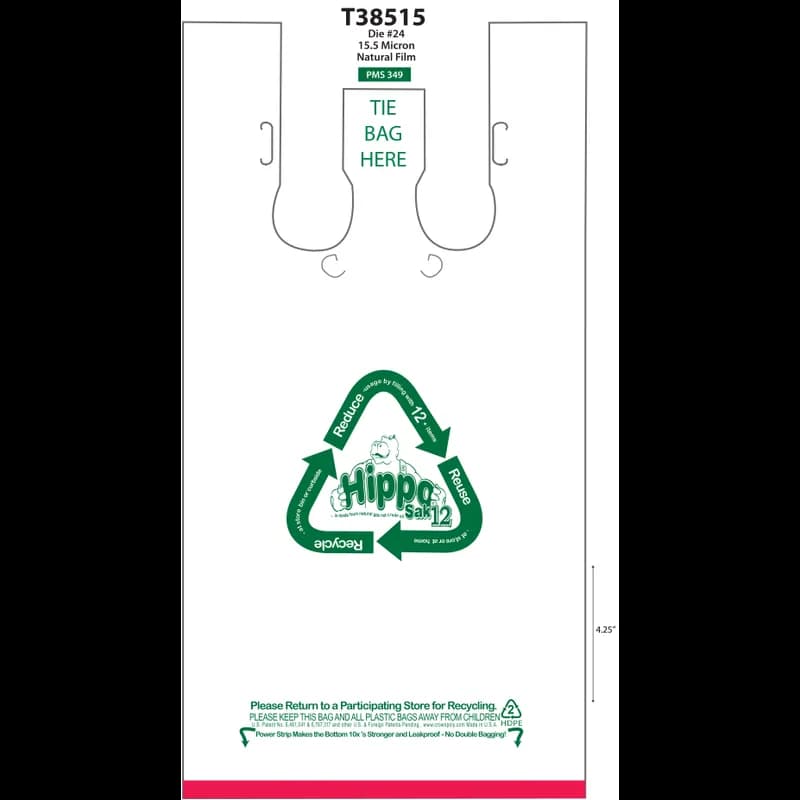 Can Liner 12.5X7.5X24 IN HDPE 15.5MIC 1200/Case
