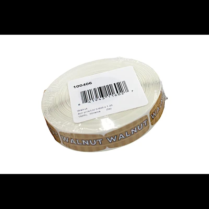 Walnut Bakery Flavor Label 0.625X1.25 IN Brown Oval 4 Color Process UV 1000 Count/Roll 50 Rolls/Case 50000 Count/Case
