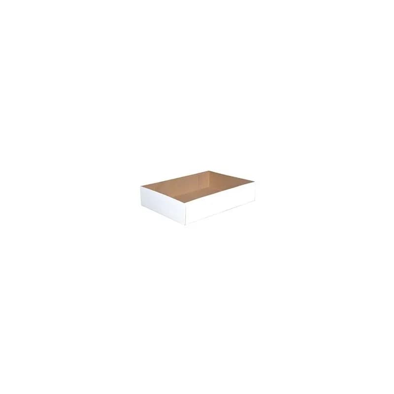 Donut Box 14X10X3 IN Clay-Coated Kraft Board White Kraft Rectangle Automatic 200/Bundle