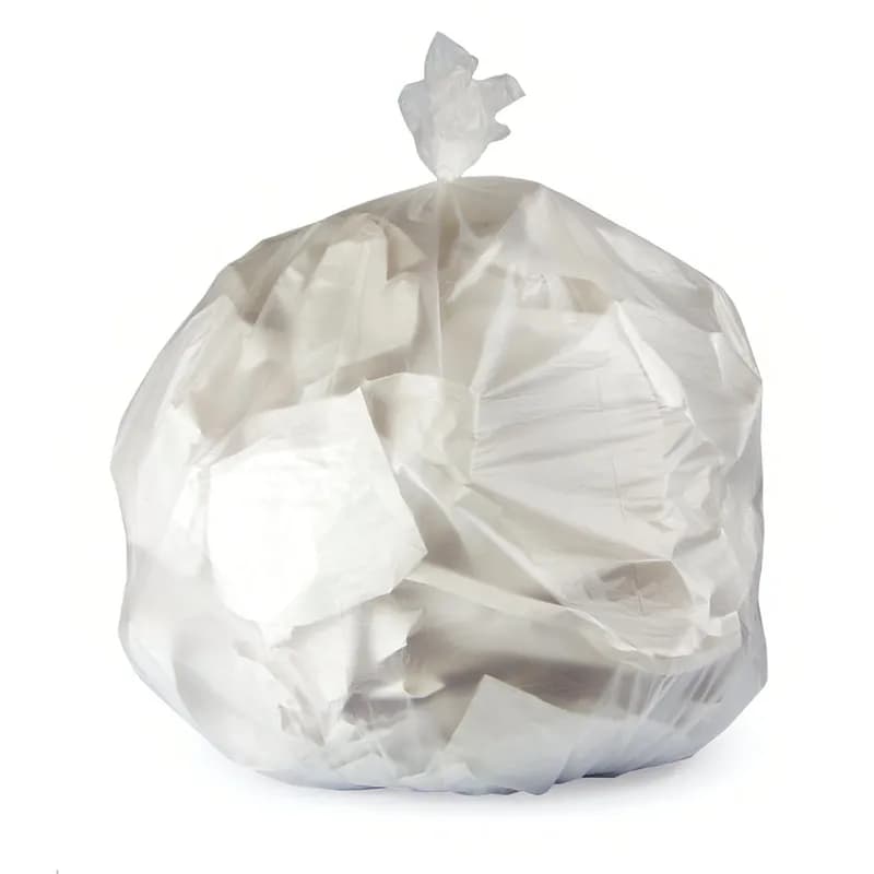 Can Liner 40X48 IN Natural HDPE 16MIC Flat Pack 250/Case