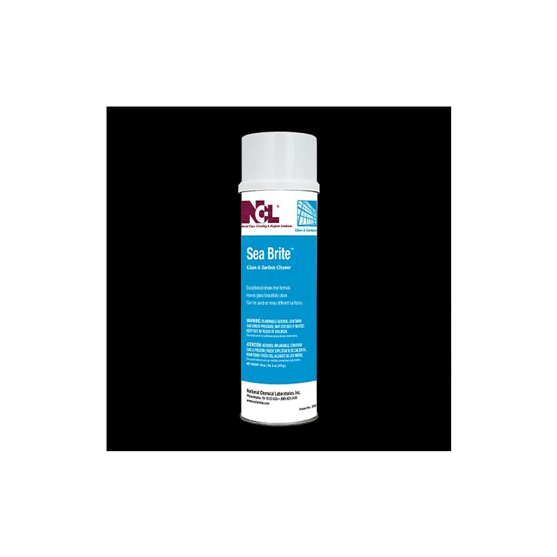 Sea Brite Clean Fresh Glass Cleaner 2.75X2.75X9.5 IN 18 FLOZ Multi Surface Aerosol Foam Multi-Purpose 12/Case