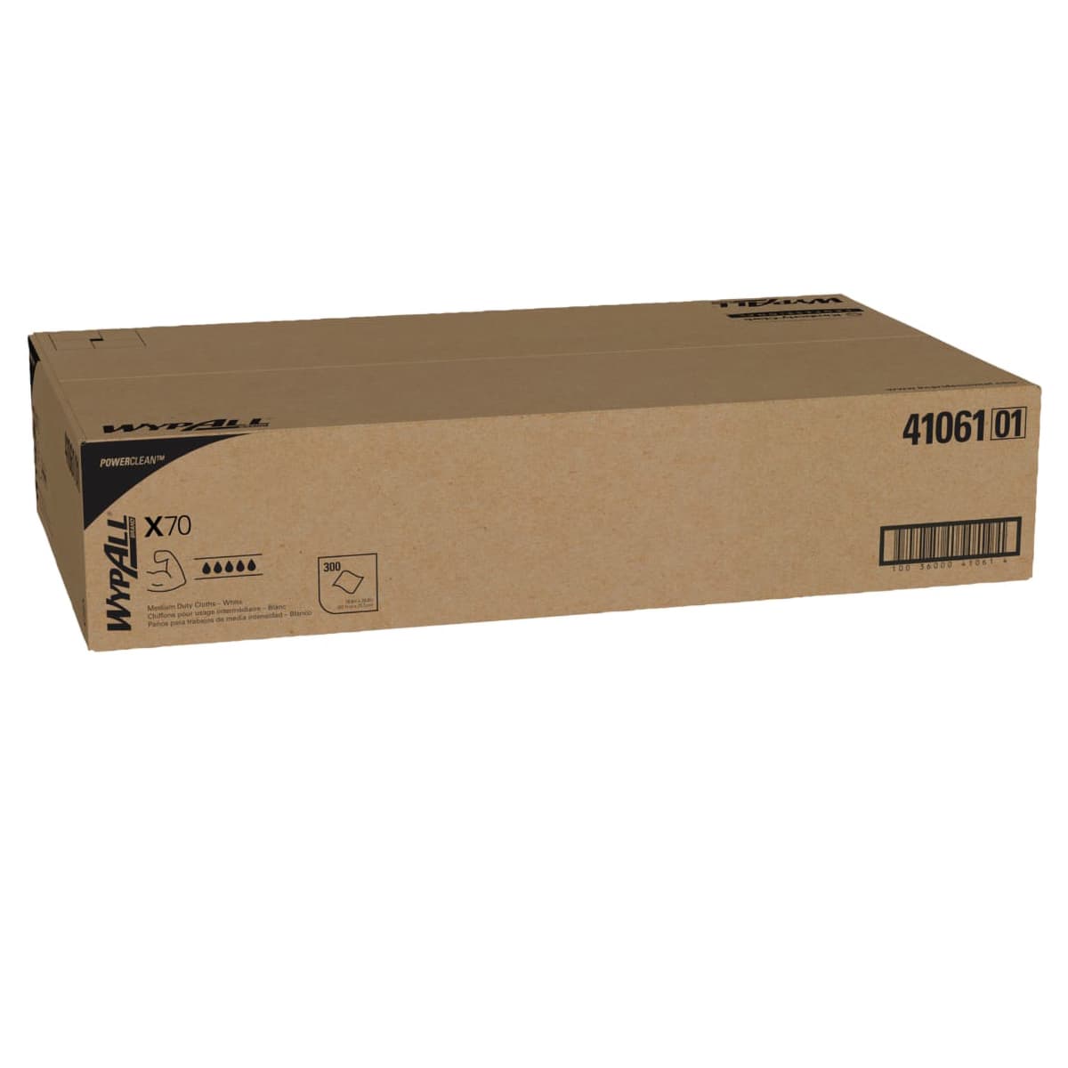 WypAll® X70 Cleaning Rag 29.8X16.6 IN White Flat 300/Case