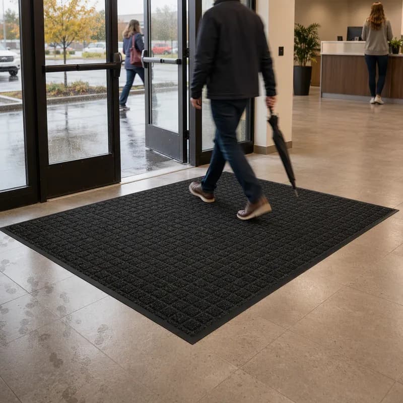 WaterHog® Waterproof Floor Mat 72X120 IN Charcoal With Smooth Backing 1/Each