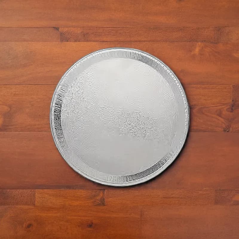 Victoria Bay Serving Tray 16 IN Aluminum Silver Round 25/Case