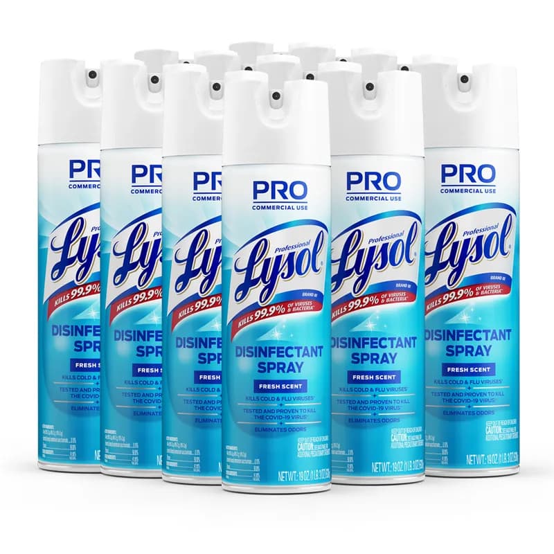 Lysol® Fresh Scent Disinfectant 19 OZ Aerosol 12/Case
