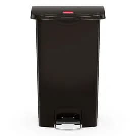 Slim Jim® Trash Can 30 L 8 GAL Black Resin Step-On 1/Each