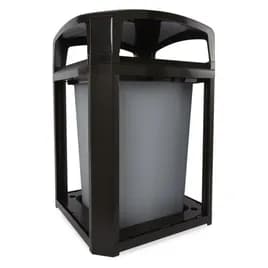 Landmark Series® Landfill 1-Stream Trash Can 26X26X40 IN Black Resin With Dome Lid With Rigid Liner Classic 1/Each