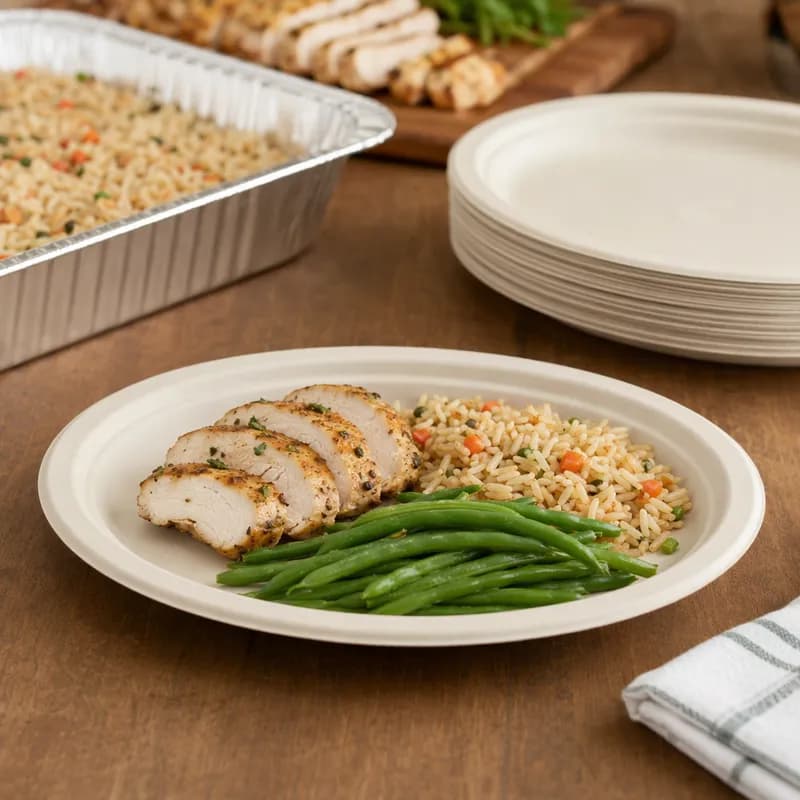 PaperPro® Naturals Serving Tray Base 12.5X9.75 IN Molded Fiber Kraft Oval 500/Case