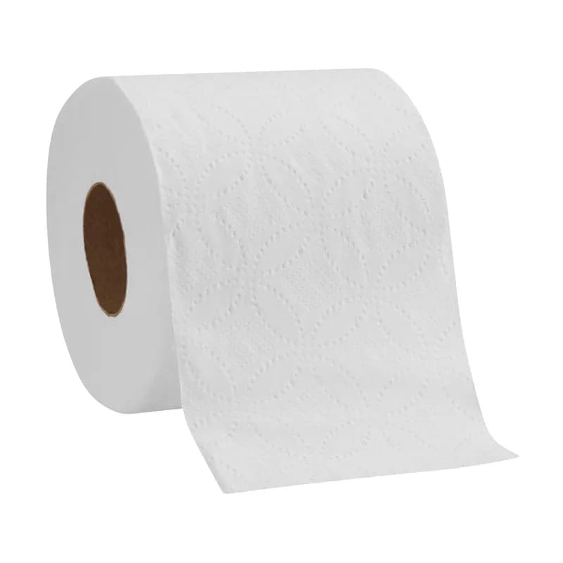 Pacific Blue Basic Toilet Paper & Tissue Roll 4X3.8 IN 2PLY White Embossed Standard EPA Indicator 550 Sheets/Roll