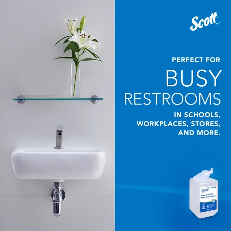 Scott® Hand Soap Foam 1000 mL Unscented Fragrance Free Clear Luxury 6/Case