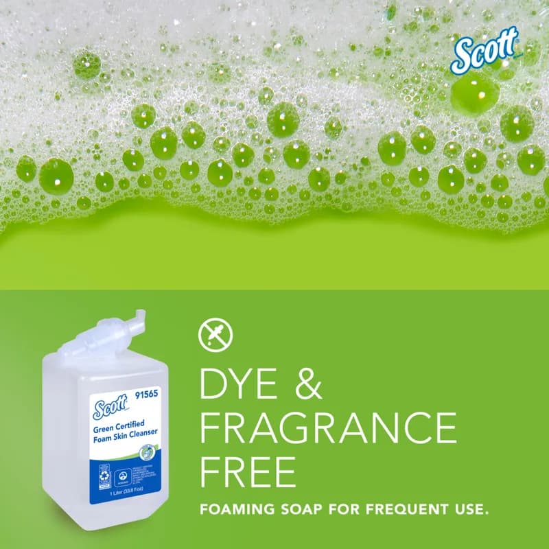 Scott® Hand Soap Foam 1000 mL Unscented Fragrance Free Clear Luxury 6/Case