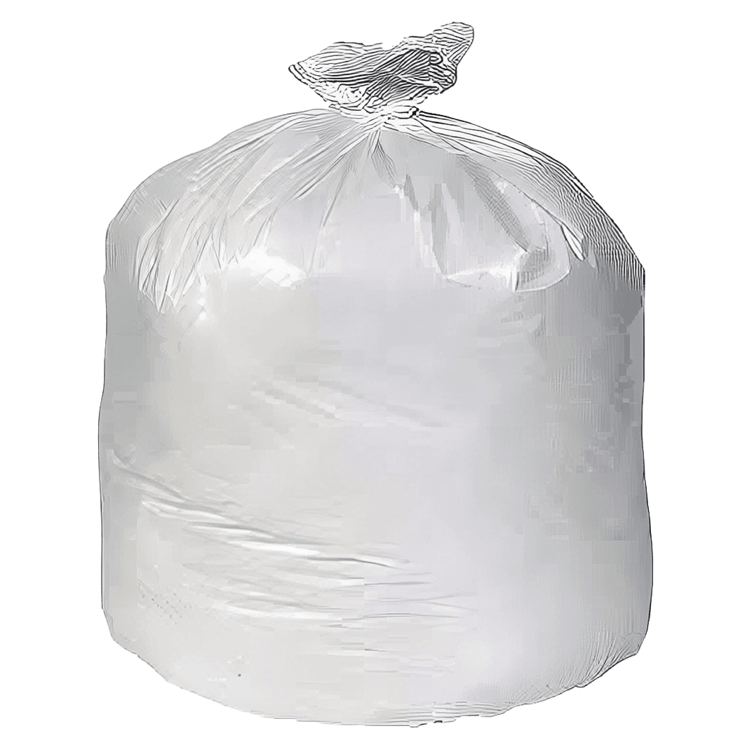 Can Liner 24X32 IN White Plastic 0.45MIL 500/Case