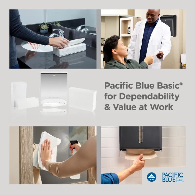 Pacific Blue Basic Envision Folded Paper Towel 9.25X10.25 IN 1PLY Kraft Single Fold EPA Indicator 250 Sheets/Pack