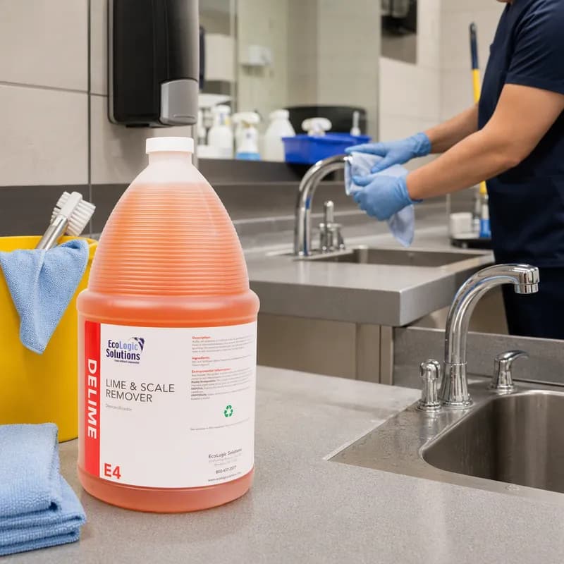 Citrus Scent Delimer & Descaler 1 GAL Multi Surface Neutral Liquid Acid Replacement 4/Case