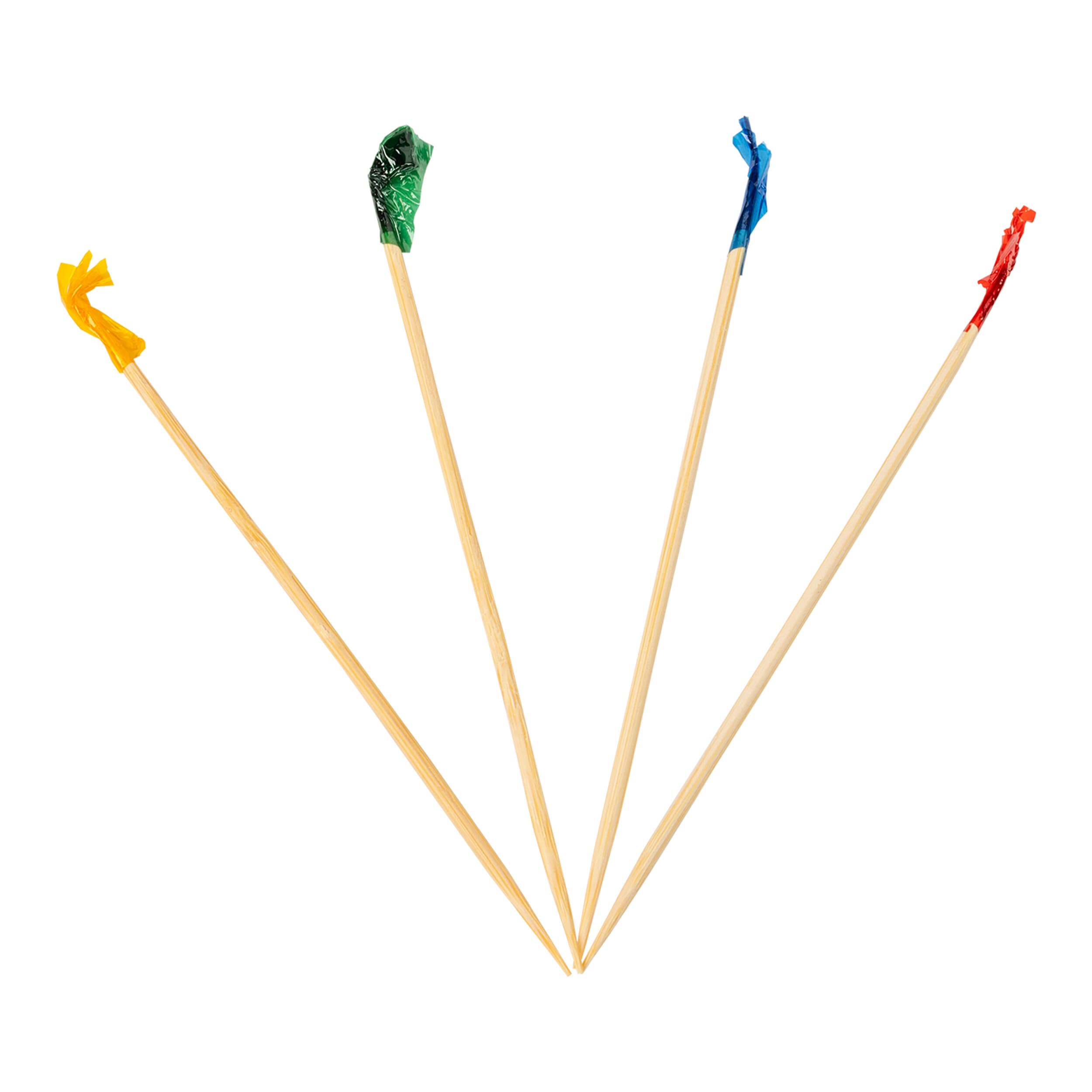 Sandwich Club Frill Pick 4 IN Bamboo Assorted 1000 Count/Pack 10 Packs/Case 10000 Count/Case